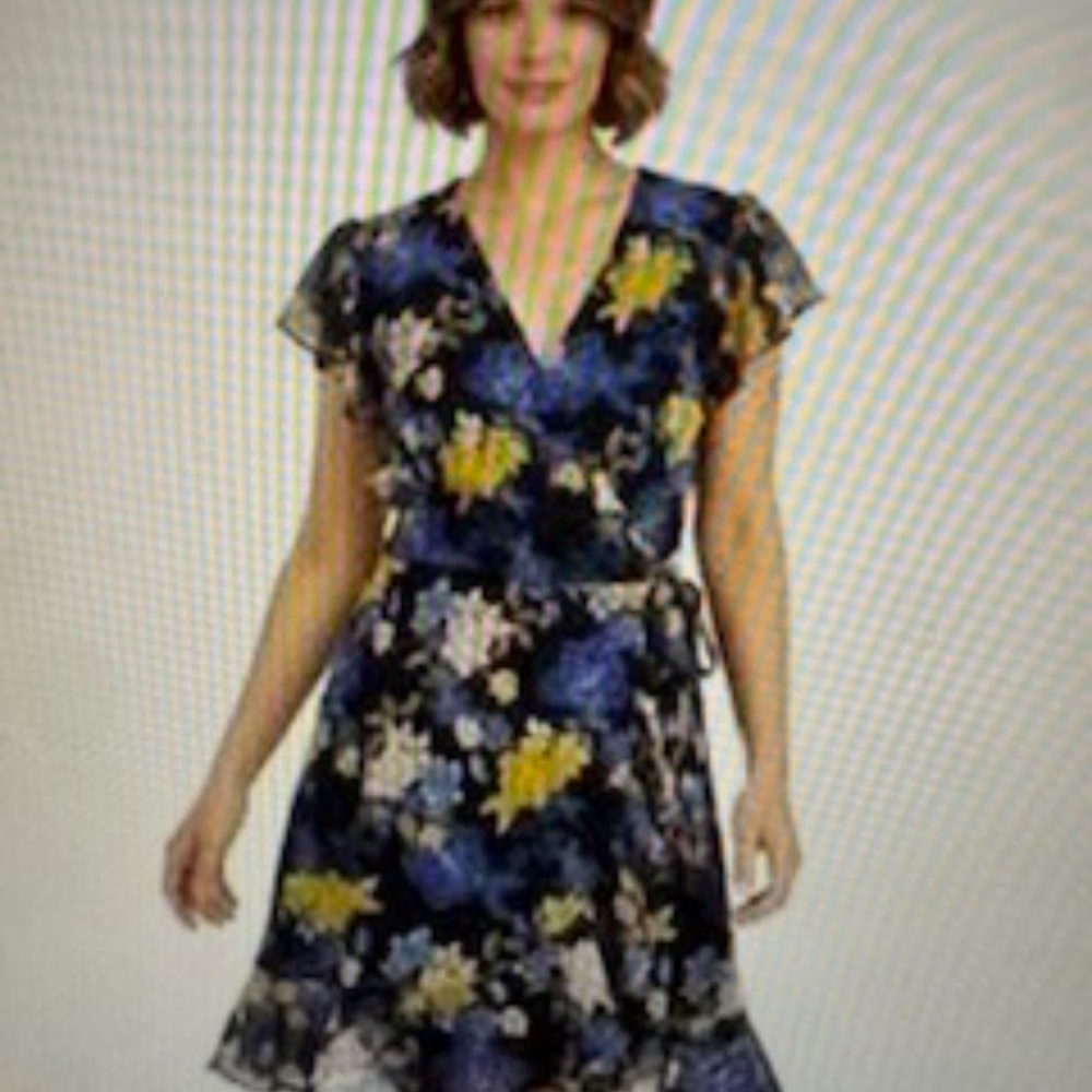 NWT! Banana Republic Floral Faux-Wrap Dress, size 8 TALL